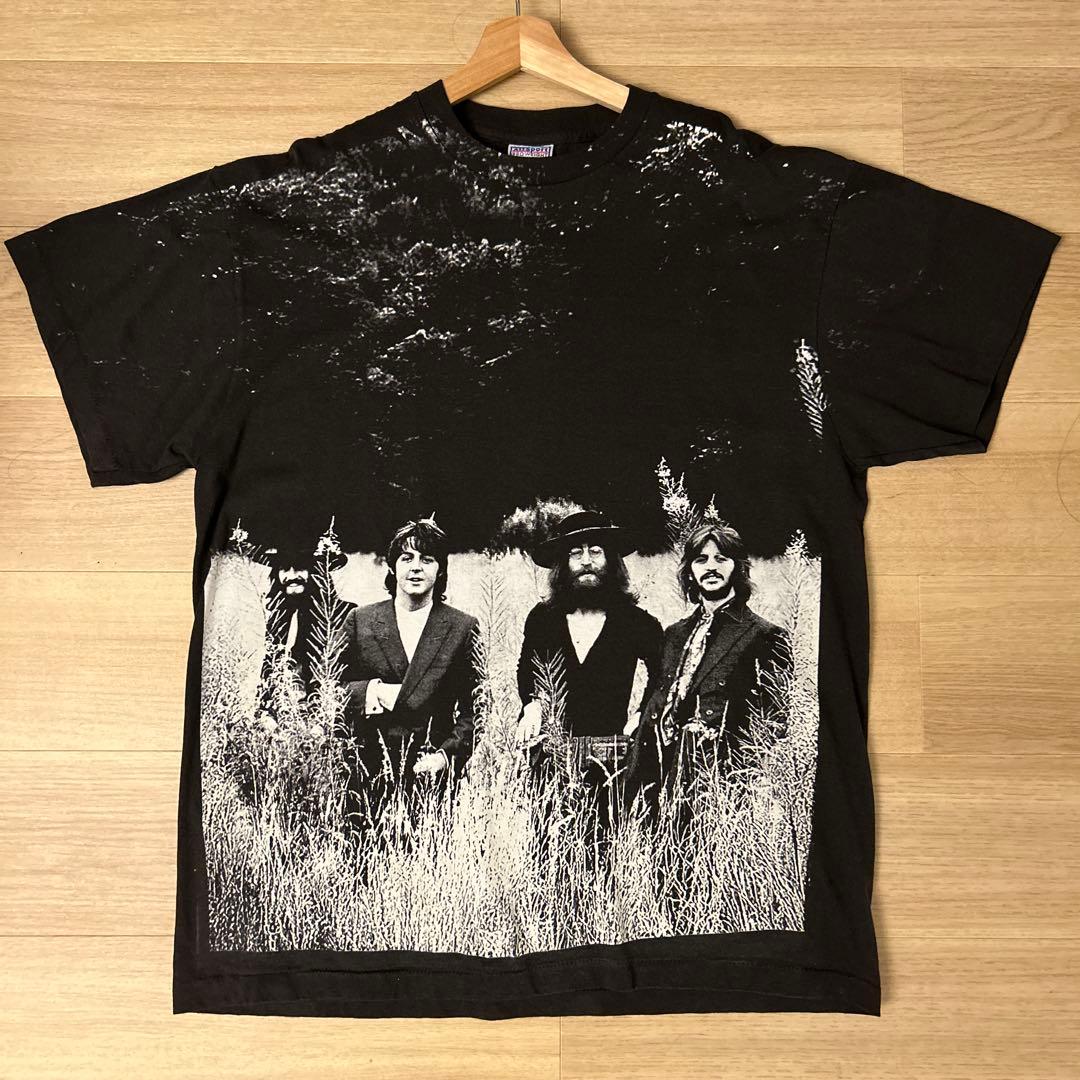 90s ビートルズ 総柄 Tシャツ XL