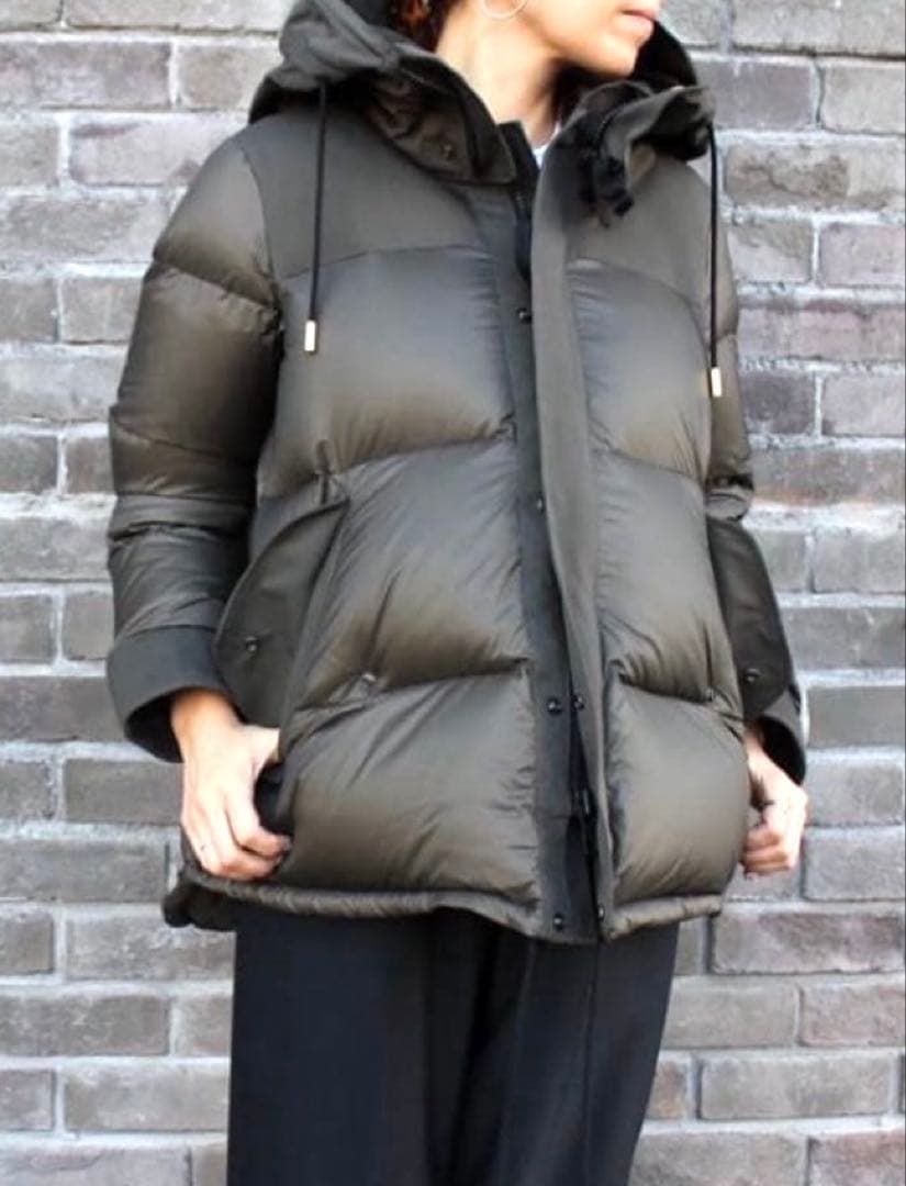 THE RERACS フード付きダウンジャケット オリーブグリーン36