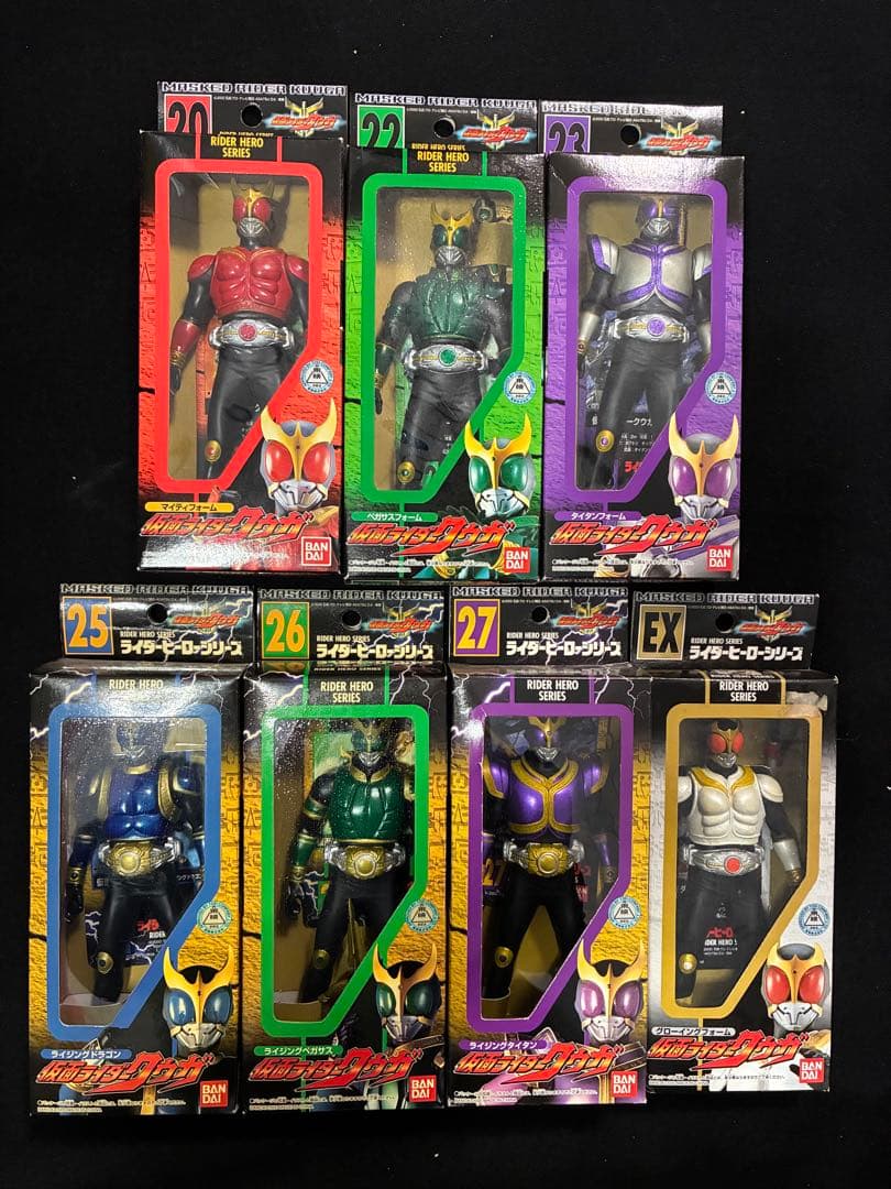 中身未使用品 箱物 仮面ライダー クウガ 7点セット ソフビ
