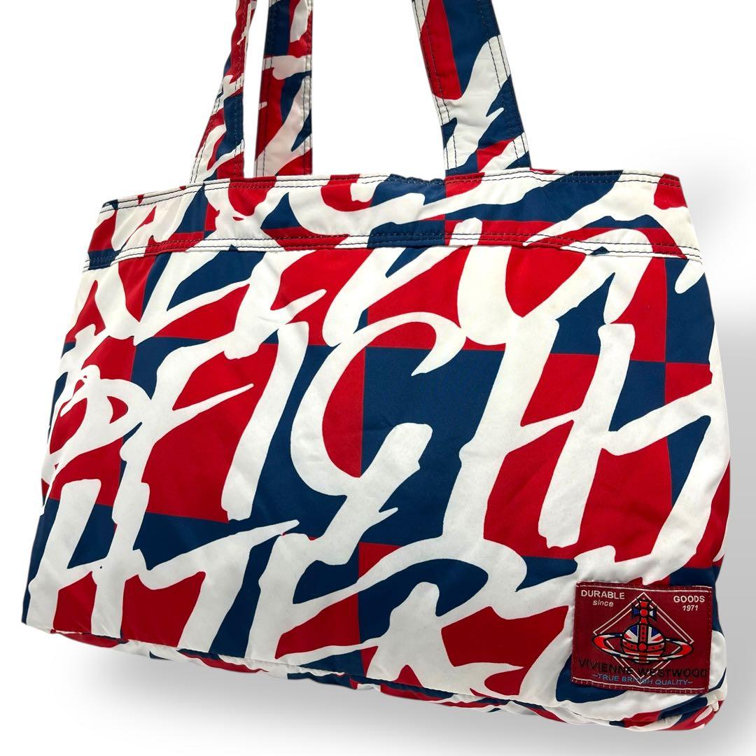 美品 ヴィヴィアンウエストウッド ボストン トリコロール A4 大容量 ナイロン