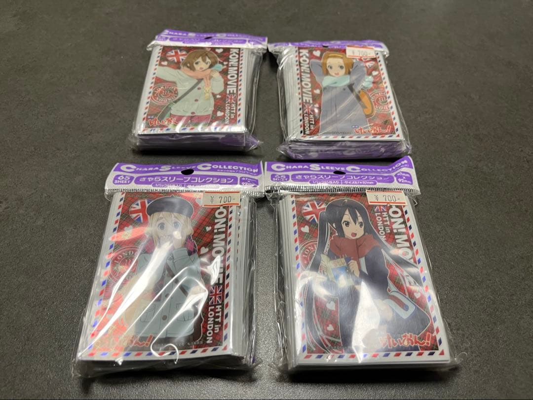 【新品、未開封】 映画「けいおん！」 きゃらスリーブコレクション 4点セット