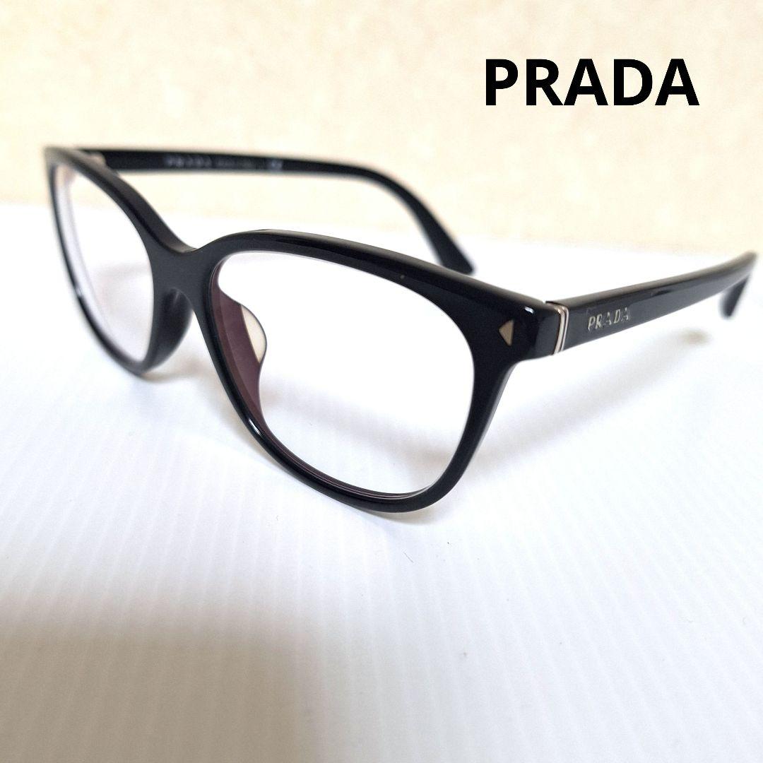 PRADA ブルーライトカット メガネ ブラック プラダ PRADA PRADA メガネ VPR 21Z キャットアイ型 （16K-1O1