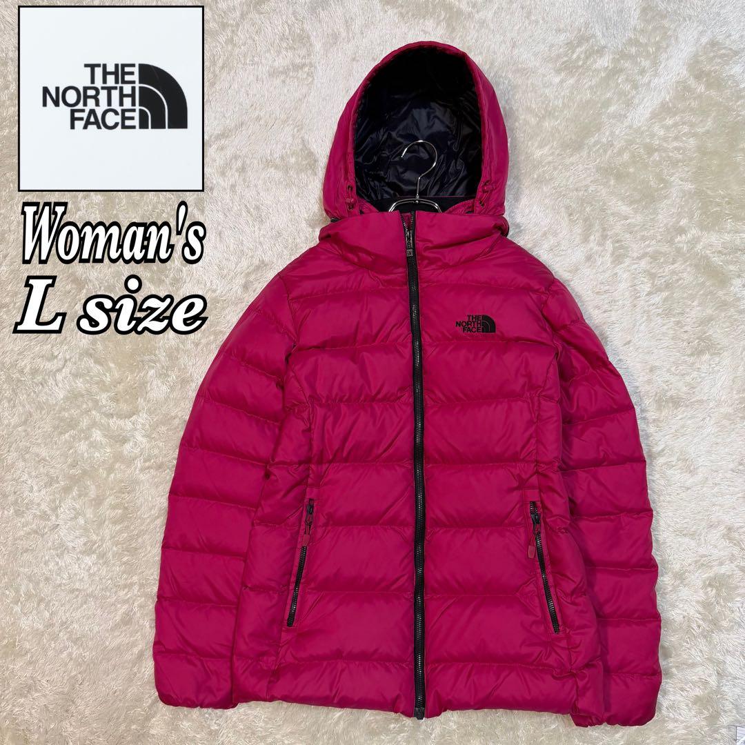 【人気】ノースフェイス 海外限定 ダウンジャケット ピンク レディース Lサイズ