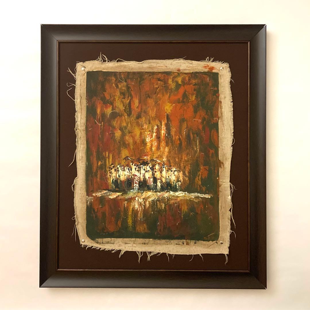 【油彩画】アンコール カンボジア 寺院 インテリア 絵画 芸術 アート