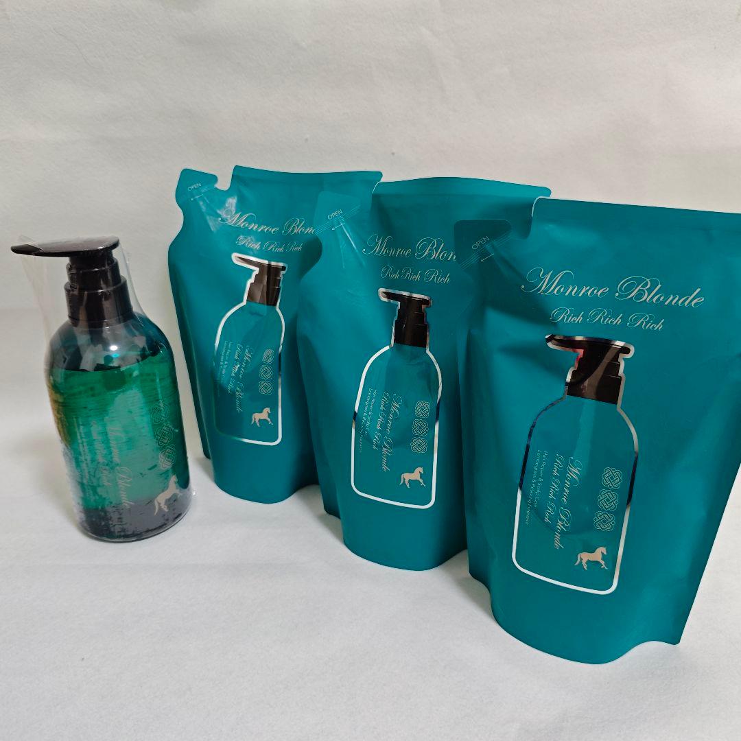 モンローブロンドR クレンズトリートメントRRR【本体・詰め替え4本セット】