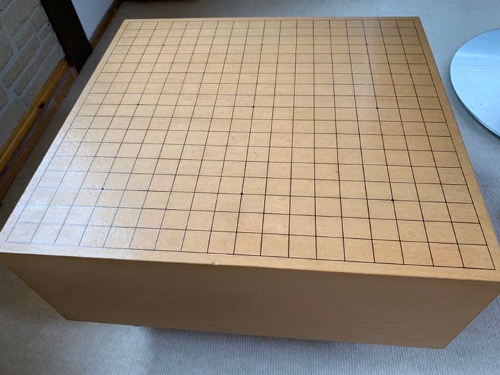 碁盤　碁石セット 囲碁セット 13路19路両用新かや1寸卓上碁盤セット(ガラス碁石桜・プラ