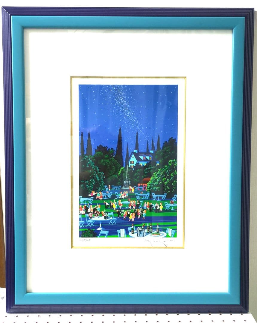 *お値下げ* ヒロヤマガタ「スターライト イブニング」直筆サイン 額縁入り