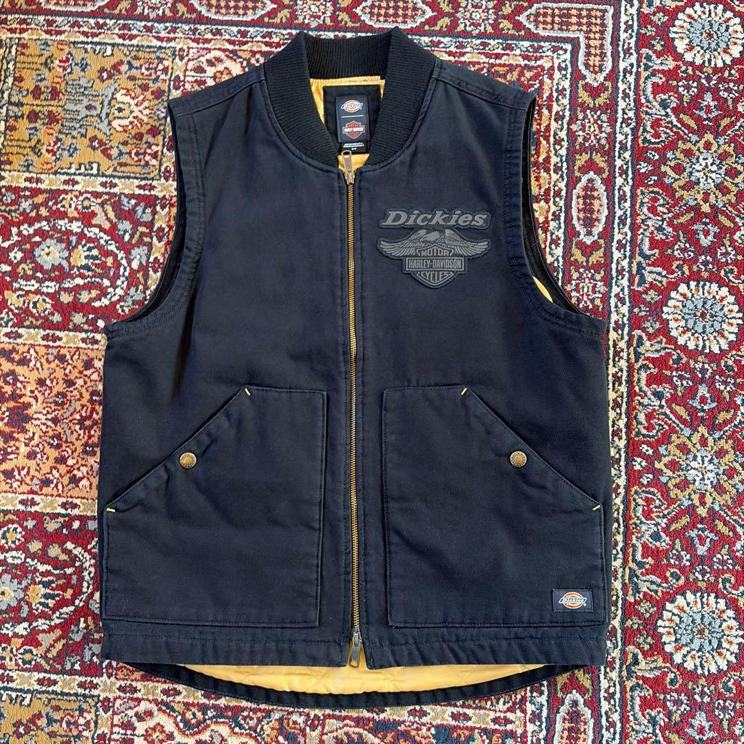 Dickies Harley-Davidson ベスト 黒　サイズS