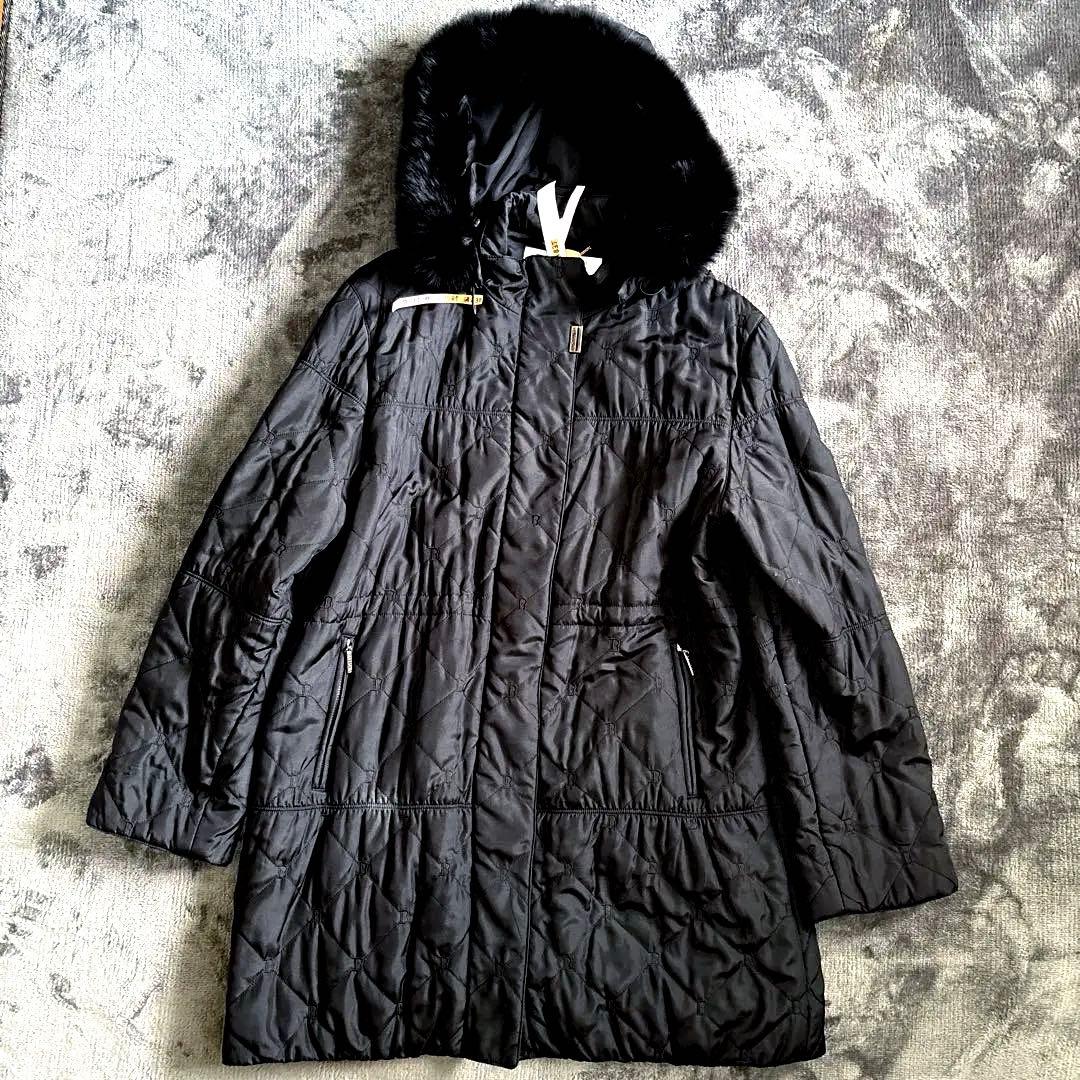 バルマン　3way ジャケット　コート　総シルク　ブルーフォックスM