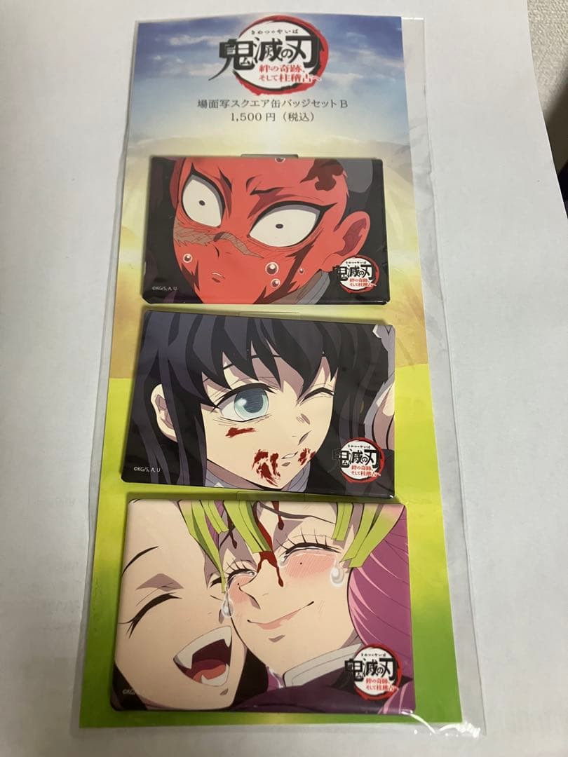 鬼滅の刃　絆の奇跡、そして柱稽古へ　場面写スクエア缶バッジセットB