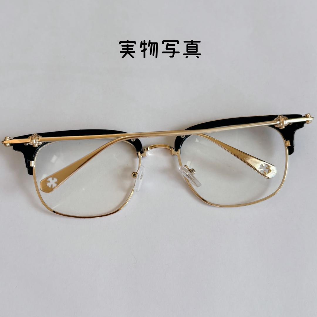 伊達メガネ クロス サングラス ゴールド y2k 人気 クロムハーツ好き