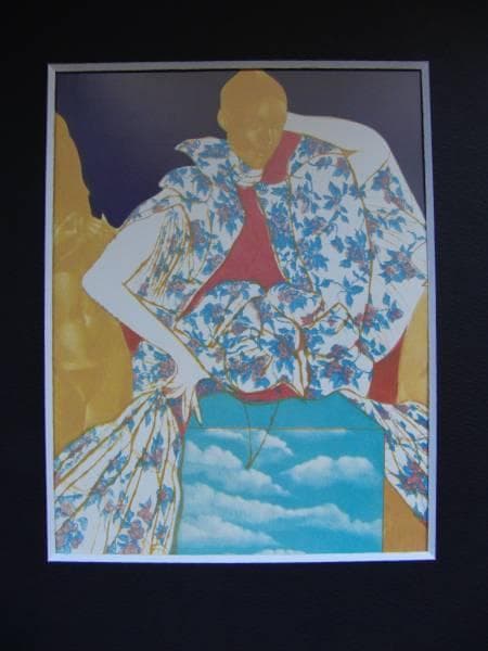 池田 満寿夫、傲慢の罪、希少な額装用画集より、美品、新品額装付