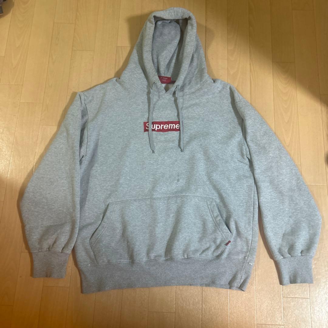 Supreme ボックスロゴ パーカー フーディー X-Large グレー Supreme ロゴ パーカー | グレー | FARFETCH JP