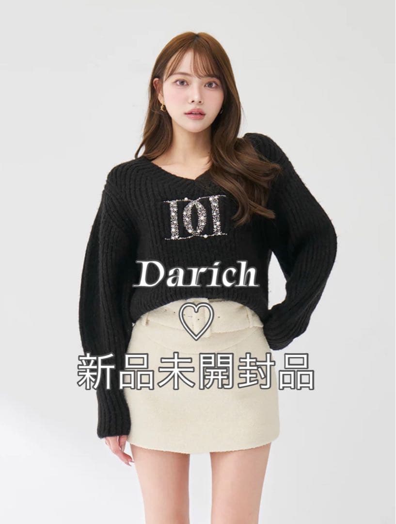 新品未開封.Darich ファンシービーズDDロゴボリュームニットトップス