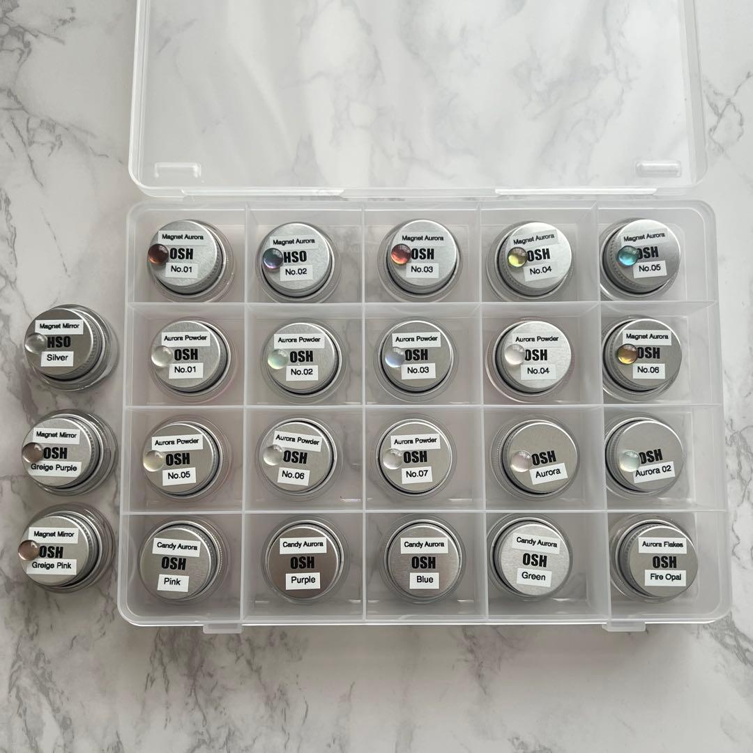 OSH ネイル用マグネットパウダー、ミラーパウダー他