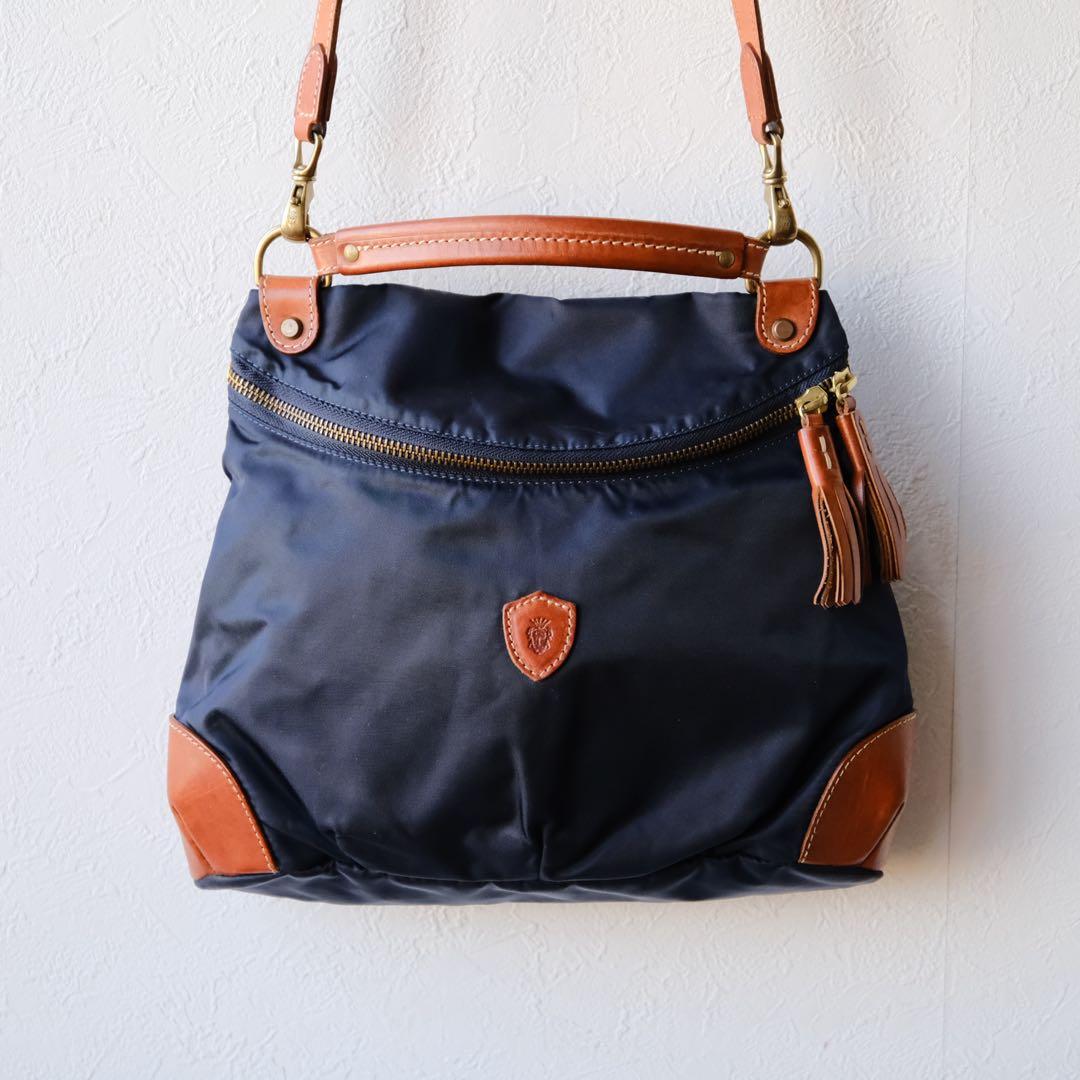 美品Felisi フェリージネイビーナイロンレザー2wayバッグ 15-37 - メルカリ