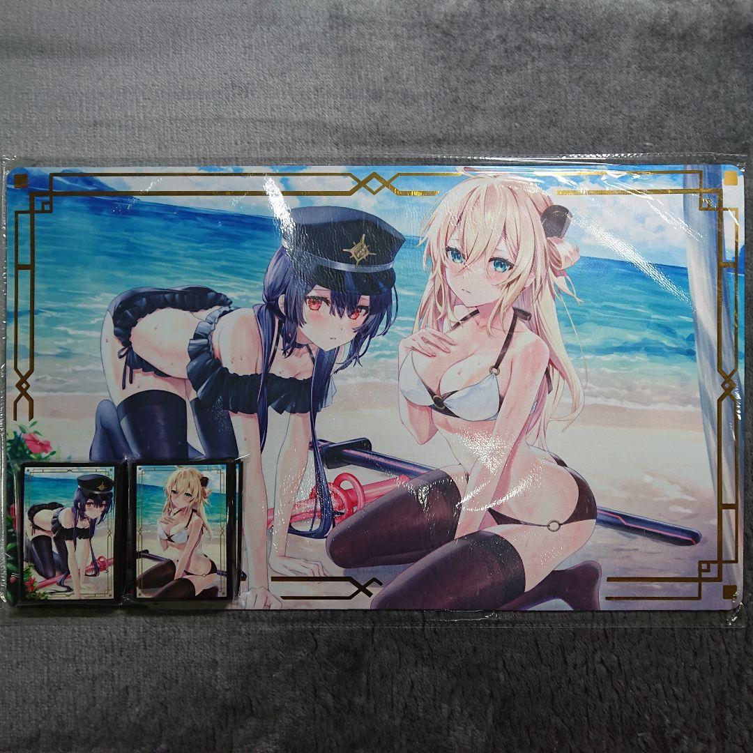 α1 遊戯王 浜辺&水着 閃刀姫 レイ&ロゼ(新作) スリーブ&プレイマット プレイマット『(新)閃刀姫レイ&ロゼ(サテライトショップ限定