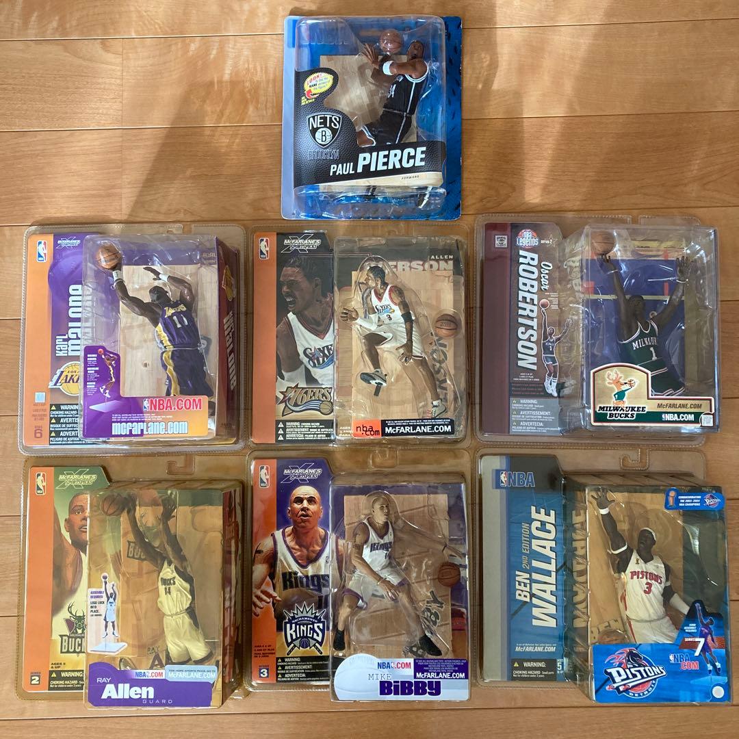 マクファーレン NBA フィギュア 7体セット アイバーソン マローン アレン