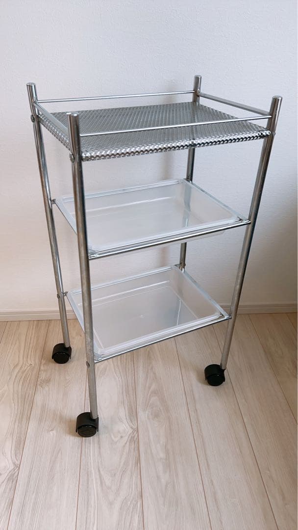 ☆ロコ☆ キャスター付3段ワゴン ヘアサロン バーバー 美容室 理容室 おしゃれ 美容室ワゴン キャスター付き 6段 収納 ワゴン 日本製 NC
