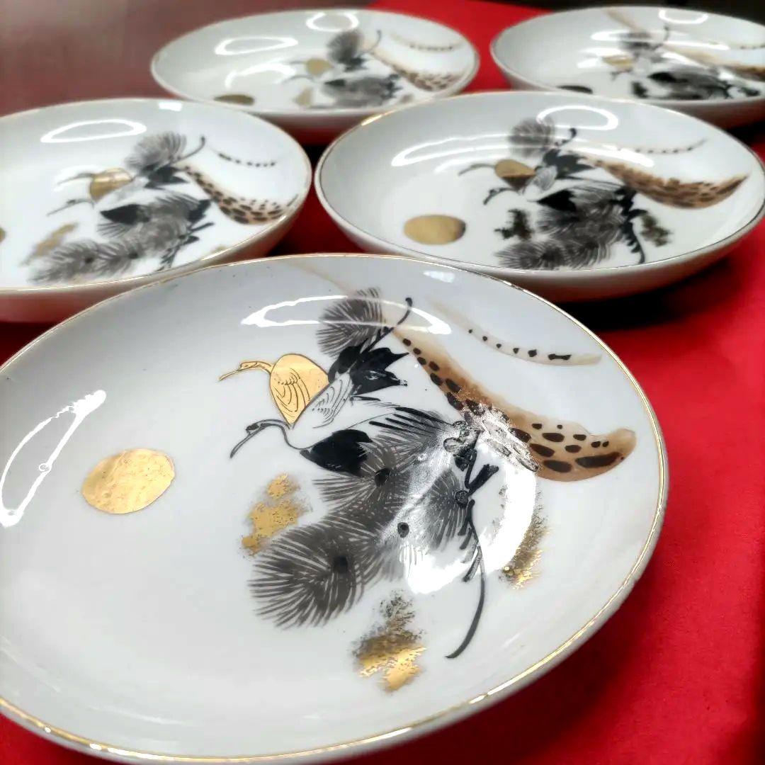 九谷焼 古九谷 金彩 色絵 小皿 平皿 5寸皿5客セット - メルカリ