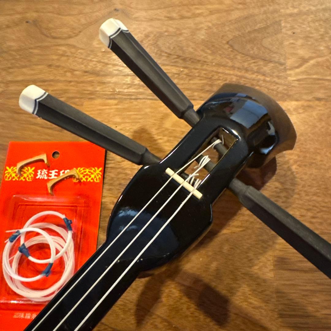 沖縄 三線 人工蛇皮製 教本付き 左利き レフティ - メルカリ