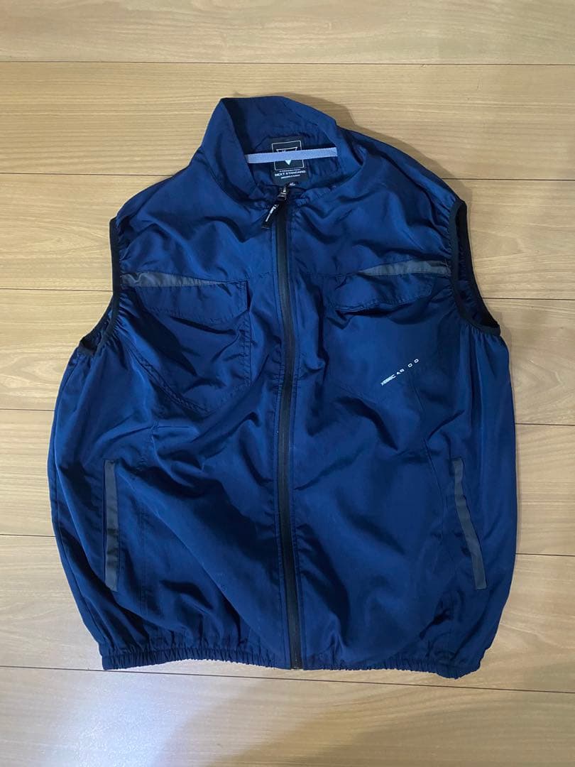 空調服 ネイビー ジップアップベスト