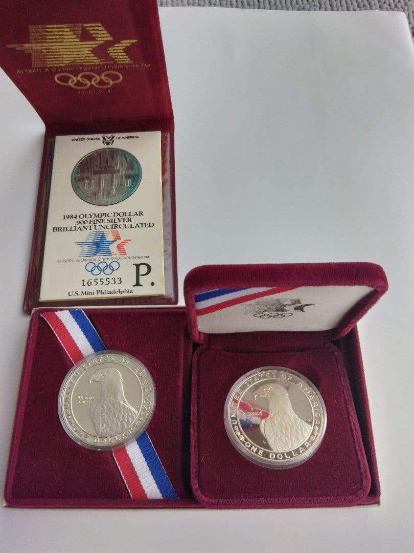ロサンゼルスオリンピック記念銀貨 3個セット　合計80,19g SV900