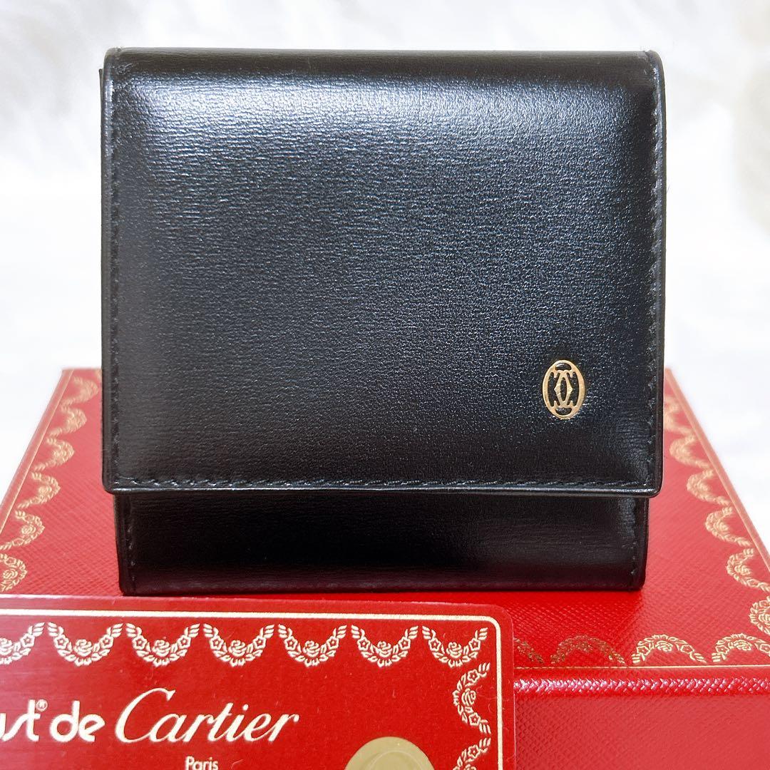 カルティエ★Cartier レザー Pasha パシャ ケース ブラック