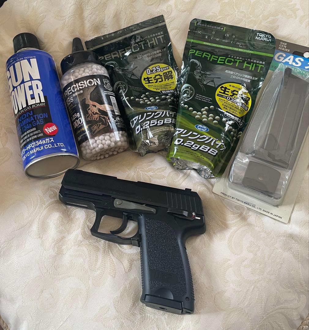 東京マルイ H&K USPコンパクト セット TOKYO MARUI（東京マルイ） フルセット H&K USP コンパクト Black ガス