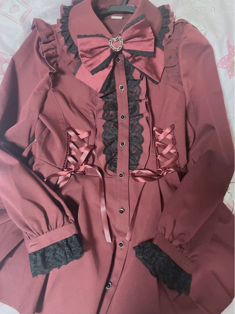 シークレットハニー シーハニ サイドヘムセットアップ ワインレッド