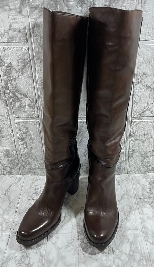 【美品】SARTORE サルトル　レザー　ロングブーツ　ハイヒール　ビブラム