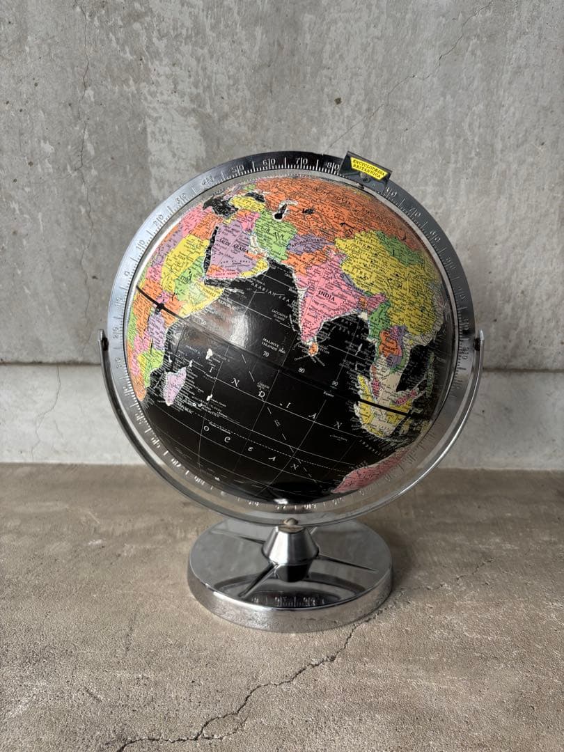 60s 70s 地球儀 黒 ブラックオーシャン REPLOGLE社 ヴィンテージ