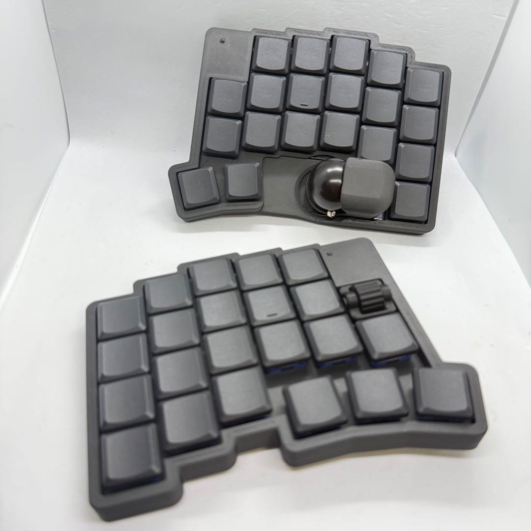 専用 roBa-LP ブラック THT roBa 【トラックボール付きワイヤレス自作キーボードキット】 - kuma