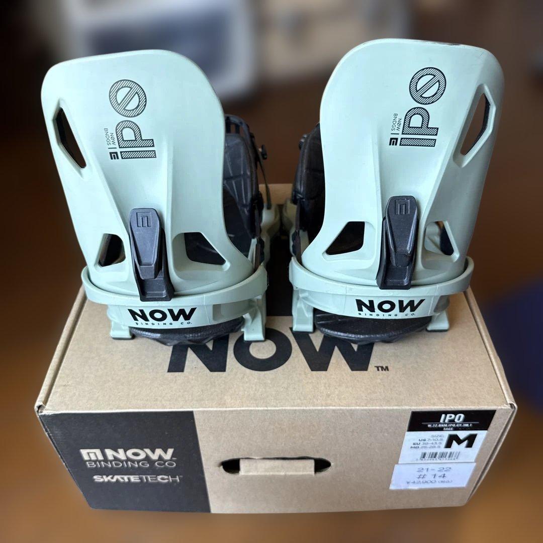 21-22 NOW IPO ビンディング MサイズSAGE【定価42900円】 Amazon | Now Bindings IPO、スノーボードビンディング、サンド、S