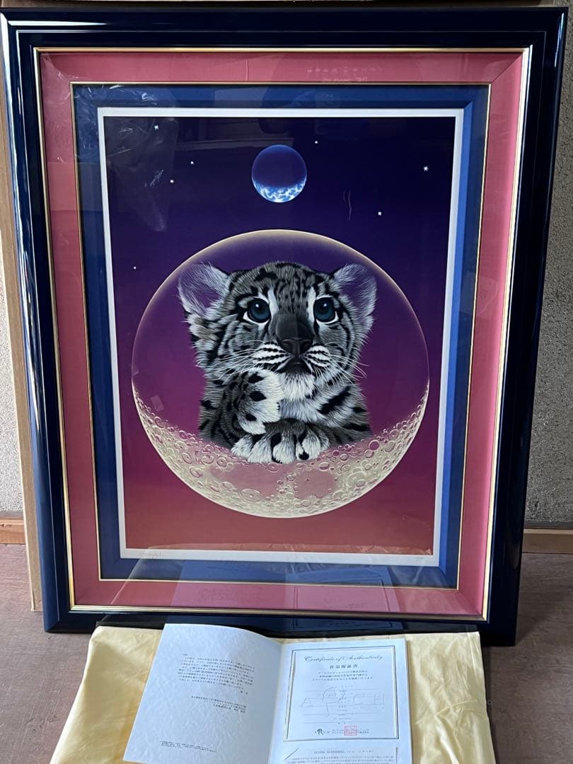 シム・シメール ウィッシング・オン・ザ・ムーン　アクリル画 証明書付 シム・シメール ウィッシング・オン・ザ・ムーン アクリル画 証明書付