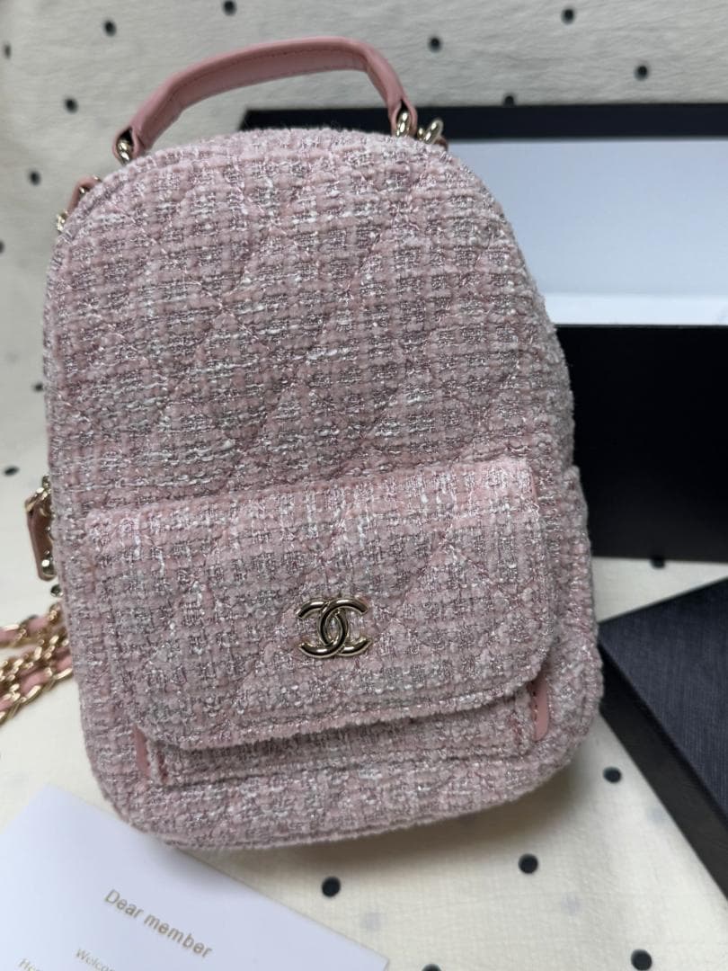 VIP★顧客限定 ピンク ツイード バックパック型ショルダーバッグopk ツイードフリルミニショルダーバッグ(FREE ピンク): SAMANTHAVEGA
