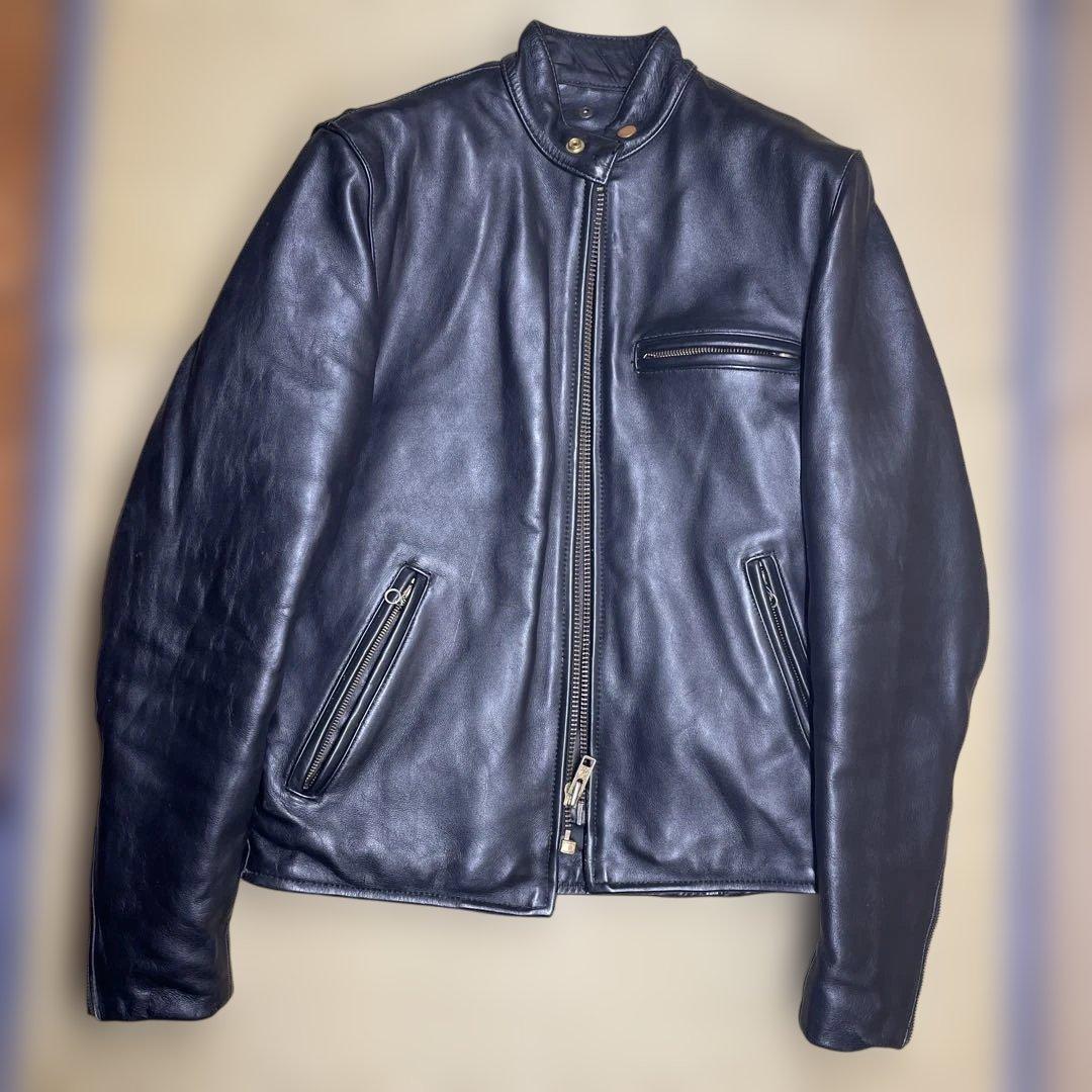 ジ*ル様 Vanson ビンテージ レザージャケット シングルライダース 36 バンソン VANSON シングル ライダース レザージャケット 36 黒