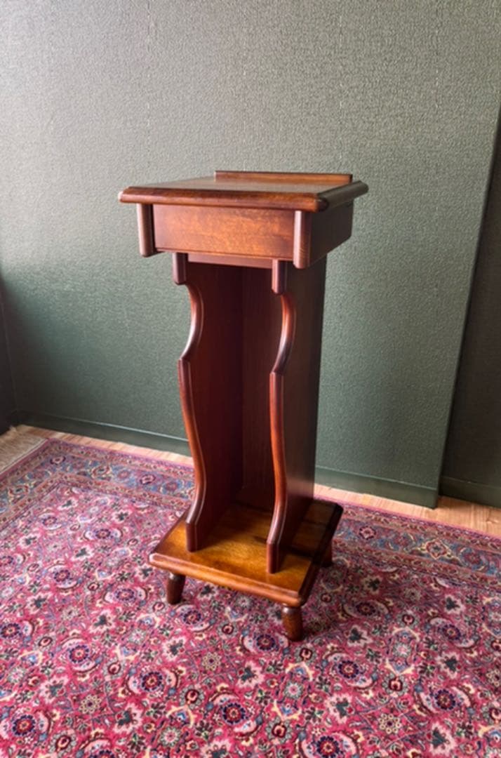 カリモク 電話台 花台 インテリア 木製 アンティーク ビンテージ 美品】カリモク 電話台 花台 サイドテーブル レトロ ヴィンテージ