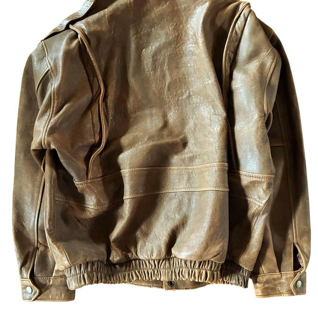 90s real leather bomber jacket 本革 a2 g1 - メルカリ