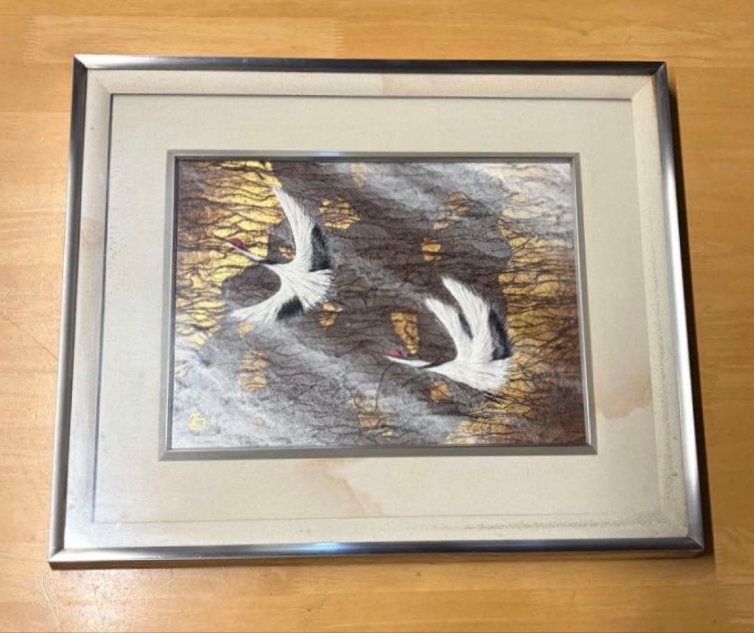 山内一生 翔 小原工芸 和紙 鶴 和風アート