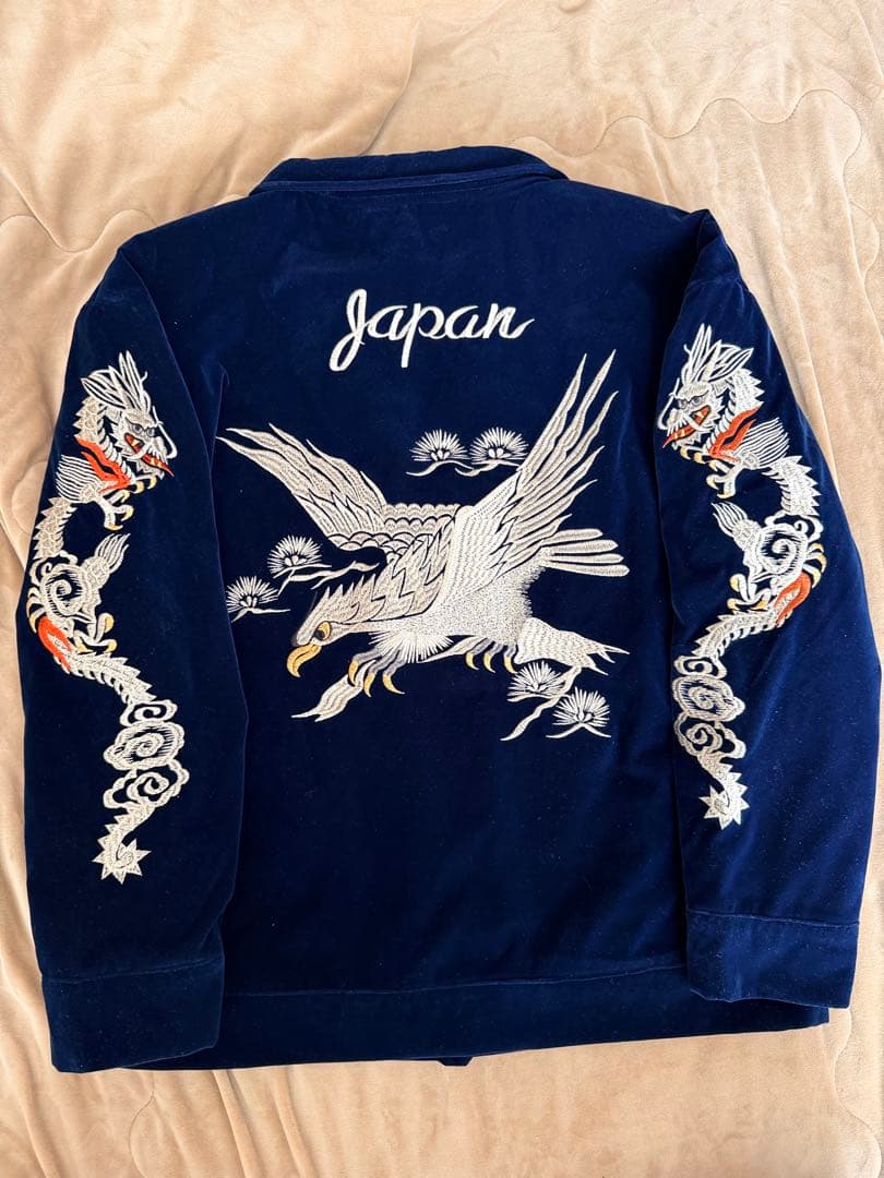未使用近 別珍 Vintage handmade 龍鷲 日本限定スカジャン 美品