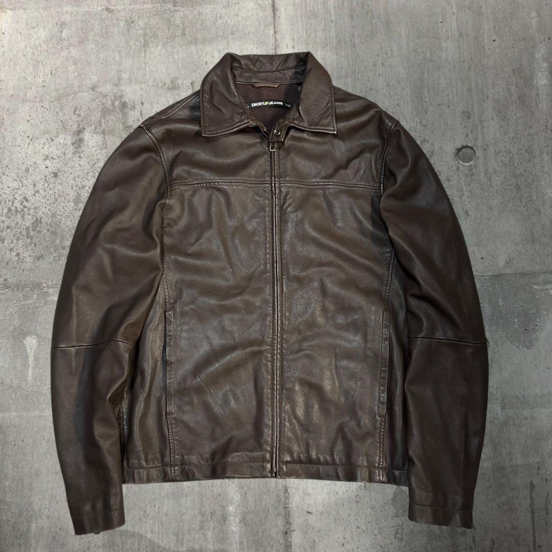 ジャケット・アウター 00s archive DKNY JEANS Leather Jacket