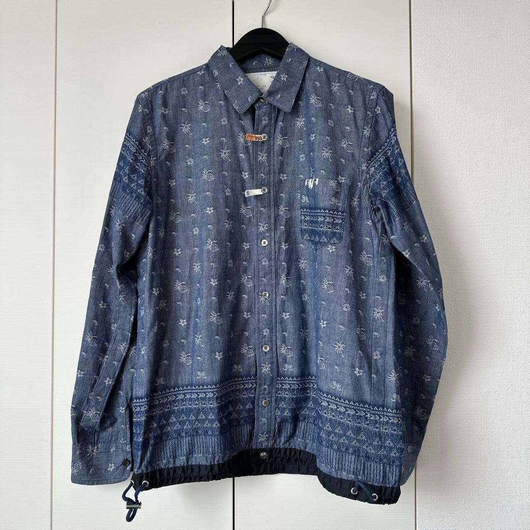 サカイ ドッキング ジャガード シャンブレー シャツ　サイズ３