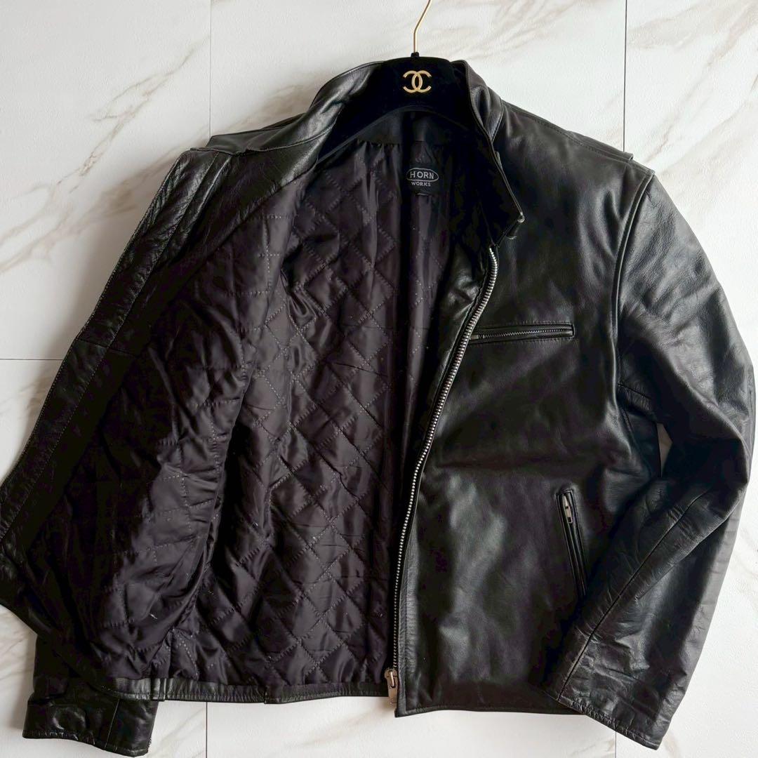 希少4L◆美品 HORN WORKS バッファローレザー シングル ライダース 000000003647-01.jpg?size=l&w=