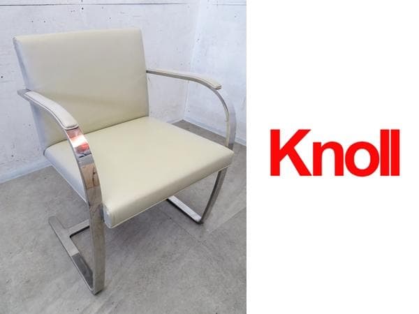Knoll/ノール■総革■ブルーノチェア■アームチェア■ミース■41.9万 knoll(ノル)のMies van der Rohe(ミース ファン デル ローエ)デザイン