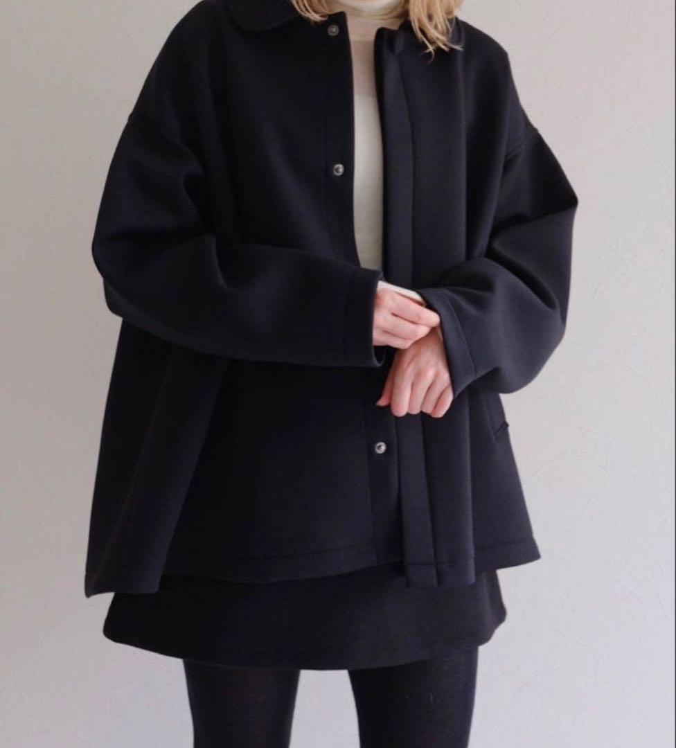 ella selectshop tent punch jacketブラック完売 Women's Premium Leather Double Cape Jacket - Black - Ron Tomson