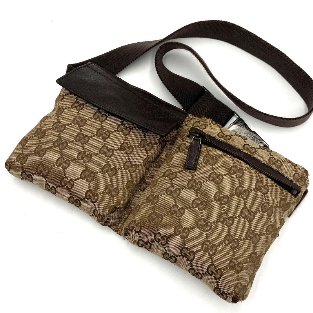 GUCCI GGキャンバス ボディバッグ ウエストバッグ 28566 グッチ