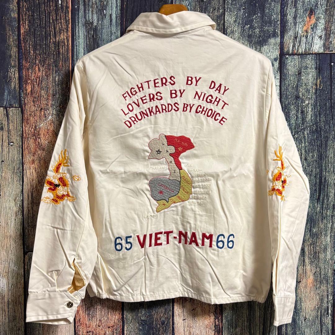 試着のみ‼︎レア柄‼︎ナノユニバース別注テーラー東洋ベトジャンTT13976白復刻