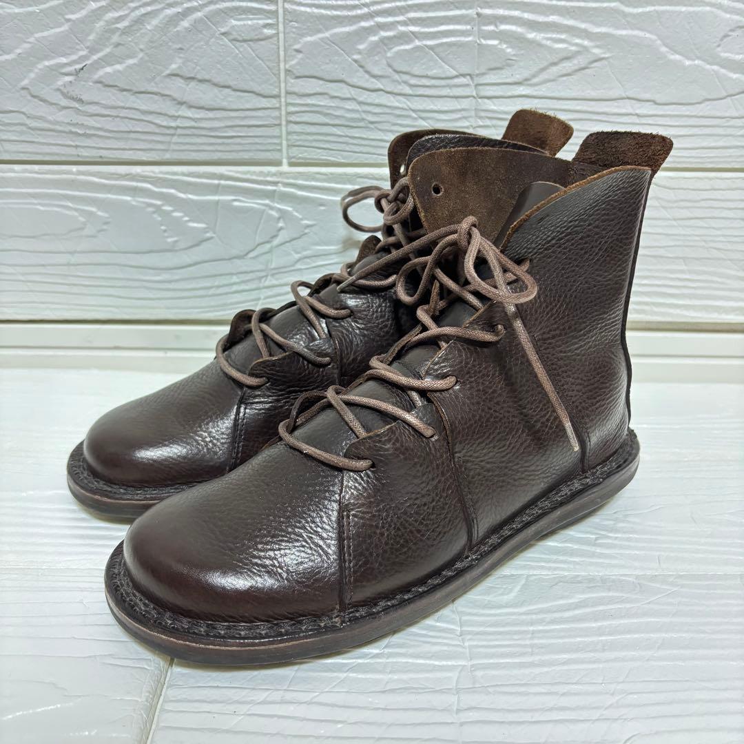 【美品】trippen NOMAD レースアップブーツ ブラウン 37 ノマド