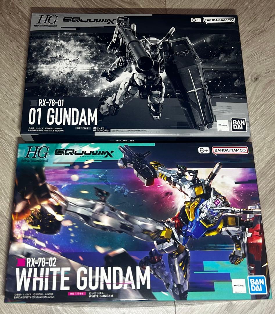 HG 01ガンダム & 白いガンダム 2個セット